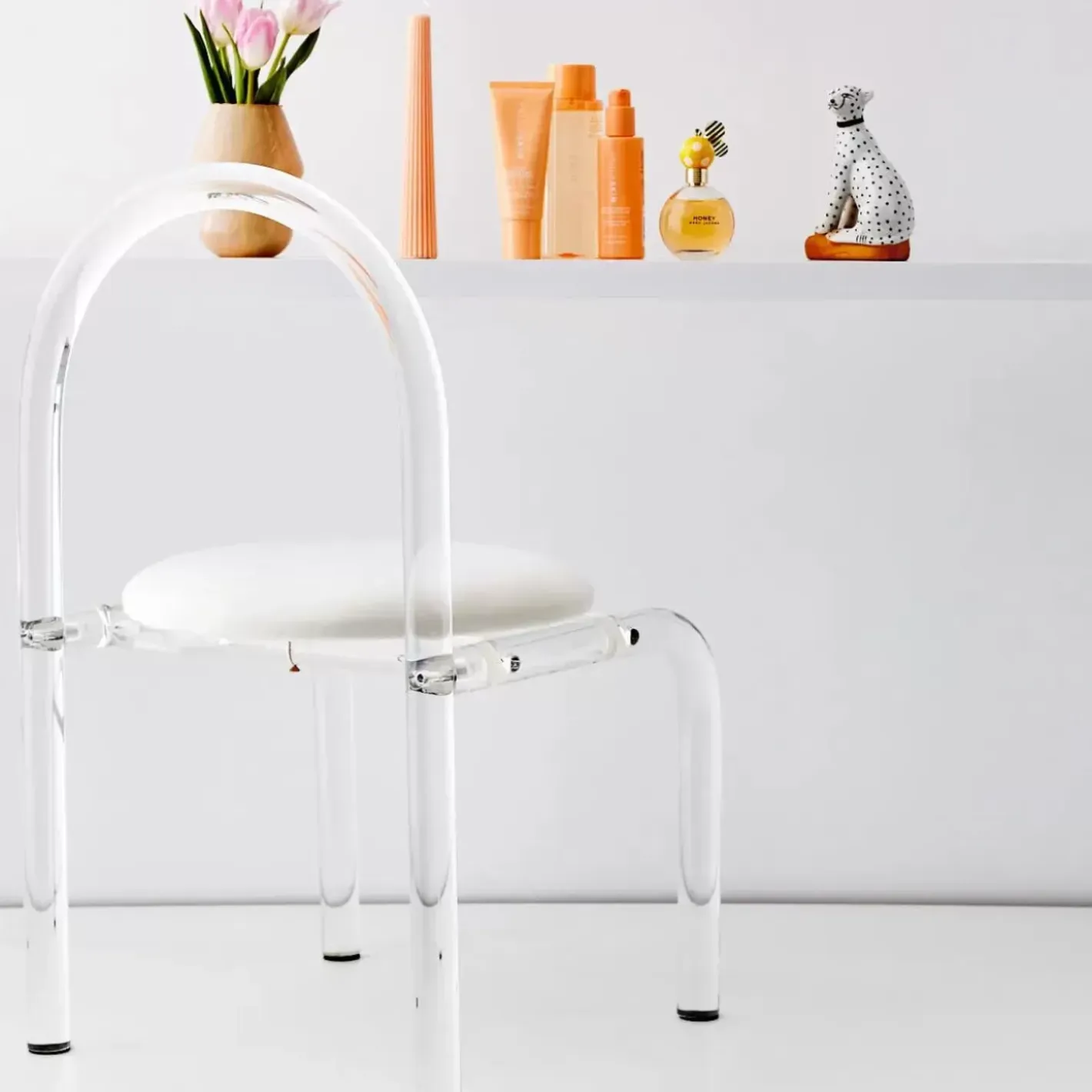 Best Arch Lucite Accent Chair White Furniture