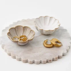 Clearance Blossom Ceramic Trinket Dish Set Jewellery Organisation