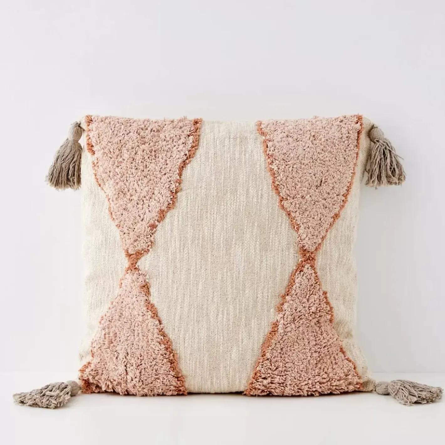 Best Boho Cotton Cushion With Insert Nude/Pink Cushions & Throws