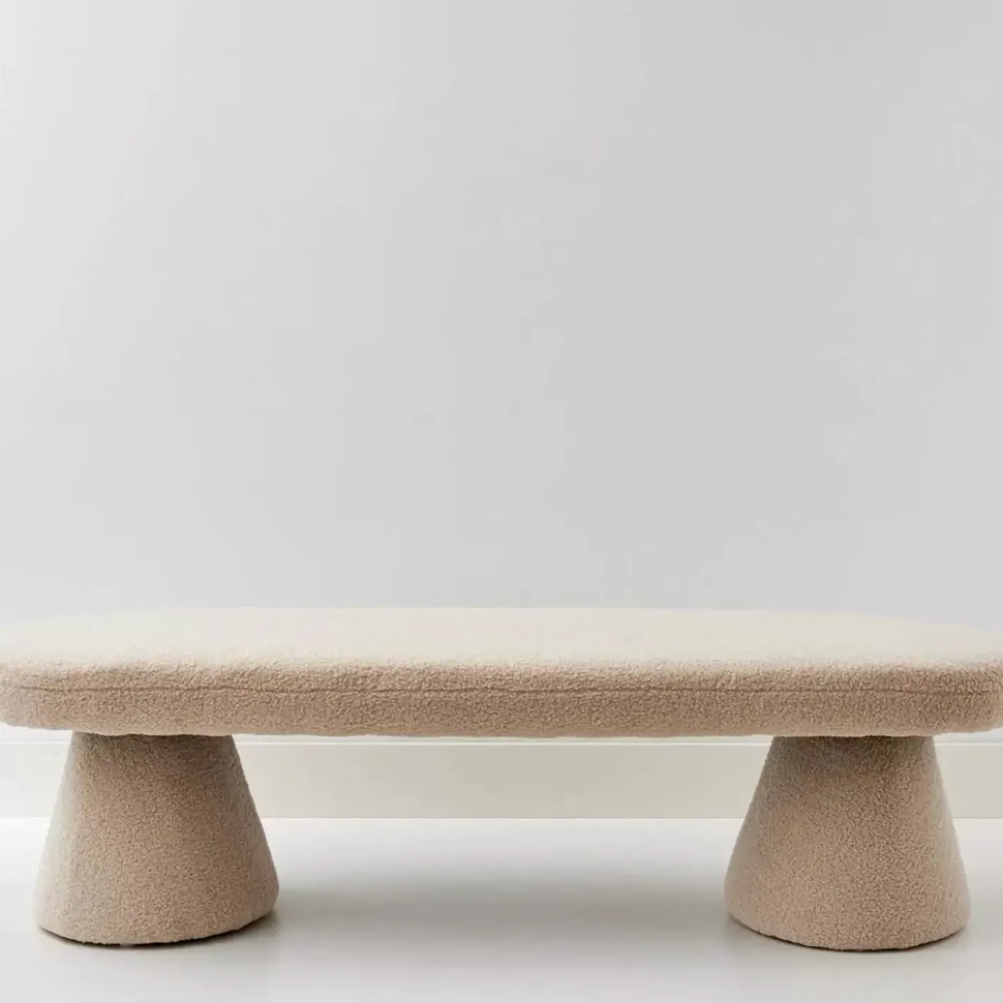 Best Boucle Bench Seat Cream Furniture