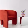 Clearance Bower Velvet Accent Chair Red Furniture