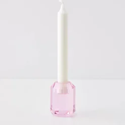 Online Briolette Crystal Taper Candle Holder Pink Candle Holders