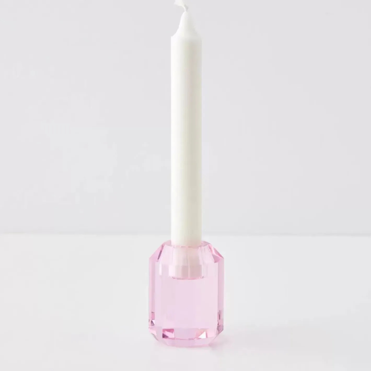 Online Briolette Crystal Taper Candle Holder Pink Candle Holders