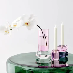 Online Briolette Crystal Taper Candle Holder Pink Candle Holders
