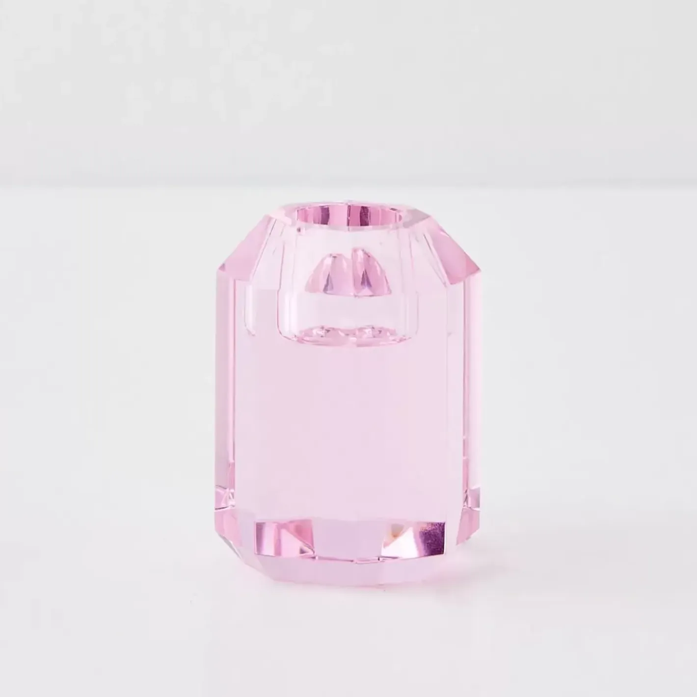 Online Briolette Crystal Taper Candle Holder Pink Candle Holders