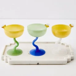 Best Bumble Cocktail Glass Green/Blue Cocktail Glasses