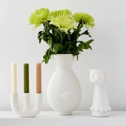 Online Candelabra Ceramic Taper Candle Holder White Candle Holders