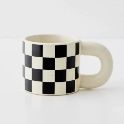 Sale Checkerboard Ceramic Mug Mugs & Teacups