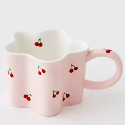 New Cherry Ceramic Mug Pink Mugs & Teacups