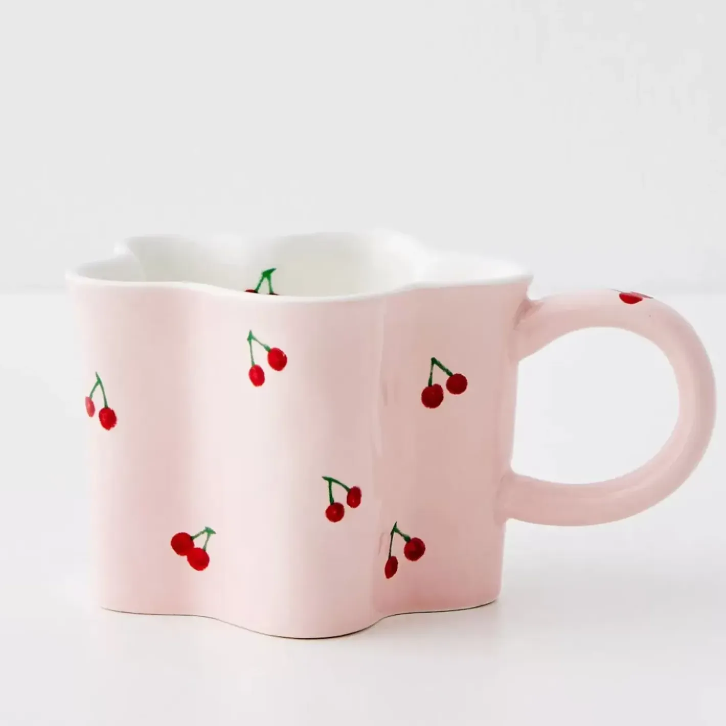New Cherry Ceramic Mug Pink Mugs & Teacups