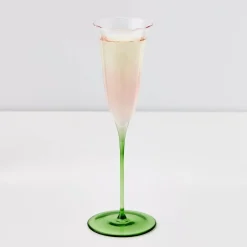 Online Coloured Bloom Champagne Glass Pink Wine Glasses