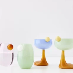 Best Droplet Cocktail Glass Green Cocktail Glasses