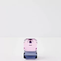 Clearance Edgy Crystal Taper Candle Holder Smoke Pink Candle Holders