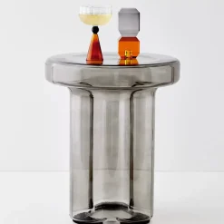 Best Edgy Crystal Taper Candle Holder Amber Smoke Candle Holders