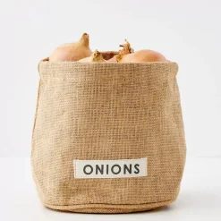 Outlet Farmstead Cotton/Jute Onion Bag Pantry & Fridge Storage