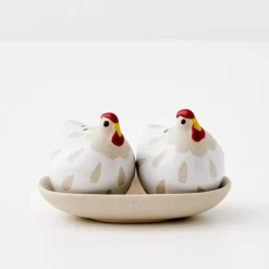 Hot Feeling Clucky Ceramic Salt & Pepper Shakers Tableware