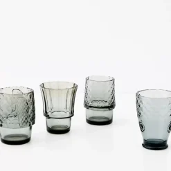 Sale Fish Stackable Glass Set Of 4 Grey Drinkware