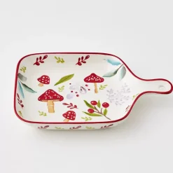 Forest Friends Ceramic Serving Plate With Handle Serveware