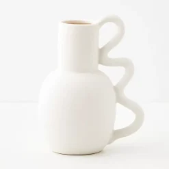 Grecian Ceramic Urn Vase White Vases