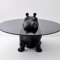New Hippo Glass Coffee Table Black Furniture