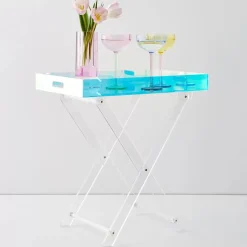 New Iridescent Console Tray Side Table Furniture