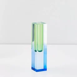 New Kaleidoscope Ombre Acrylic Vase Navy/Green Vases