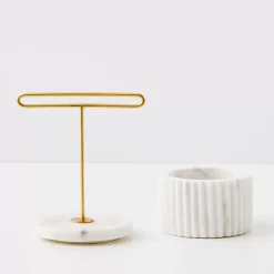 Outlet Keepsake 2 Piece Marble Jewellery Stand Jewellery Organisation
