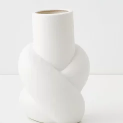 New Knot Ceramic Vase White Vases