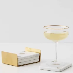 New Lady Luck Marble Coaster Set Tableware