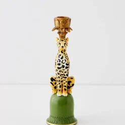 Sale Leon Leopard Resin Candle Holder Candle Holders