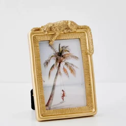 Clearance Leopard Resin Photo Frame Gold Decorative Objects & Trays