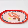 New Lobster Ceramic Platter Pink Serveware