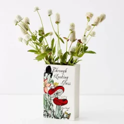 Discount Looking Glass Ceramic Book Vase White Vases