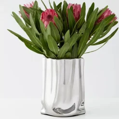 Online Mercury Metal Vase Silver Vases