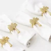 Outlet Miami Metal Napkin Rings Gold Tableware