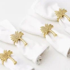 Outlet Miami Metal Napkin Rings Gold Tableware