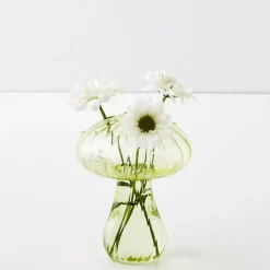 Online Mushroom Coloured Glass Vase Green Vases