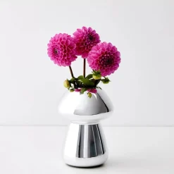 New Mushroom Glass Vase Silver Vases