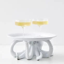 New Otis Octopus Resin Decorative Tray White Decorative Objects & Trays