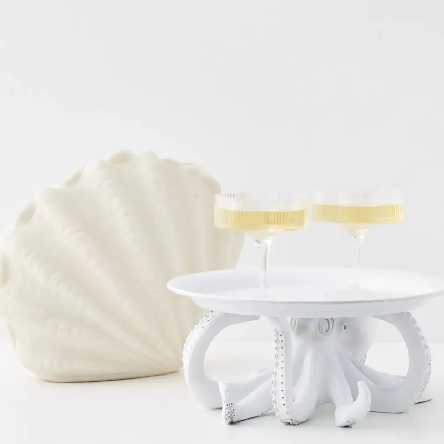 New Otis Octopus Resin Decorative Tray White Decorative Objects & Trays