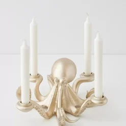 Online Otto Octopus Resin Candle Holder Gold Candle Holders