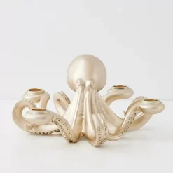 Online Otto Octopus Resin Candle Holder Gold Candle Holders