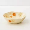 Discount Painted Blooms Ceramic Bowl Orange Tableware