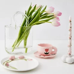 Sale Petal Ceramic Taper Candle Holder White Candle Holders