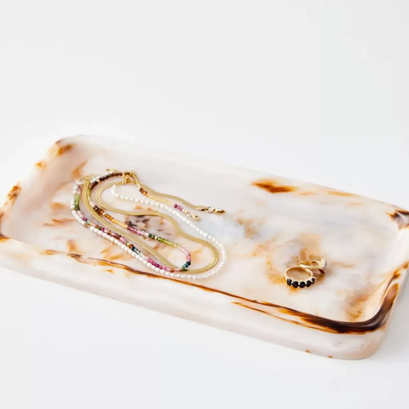 New Resin Decorative Tray Tortoiseshell Decorative Objects & Trays