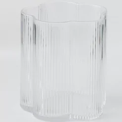 Online Ribbed Flower Glass Tumbler Drinkware