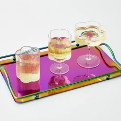 Outlet Ribbed Flower Wine Glass Wine Glasses