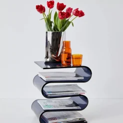 Best S Bend Acrylic Side Table Grey Furniture