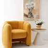 Discount Shell Fabric Accent Chair Mustard Furniture