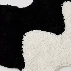 New Squiggle Floor Runner Black/Cream Rugs & Mats